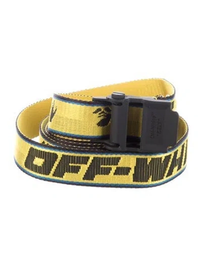 Pre-owned Off-white Belt In Black/yellow