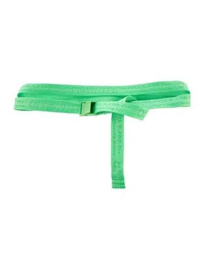 Pre-owned Off-white Belt In Green