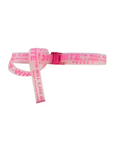 Pre-owned Off-white Belt In Pink