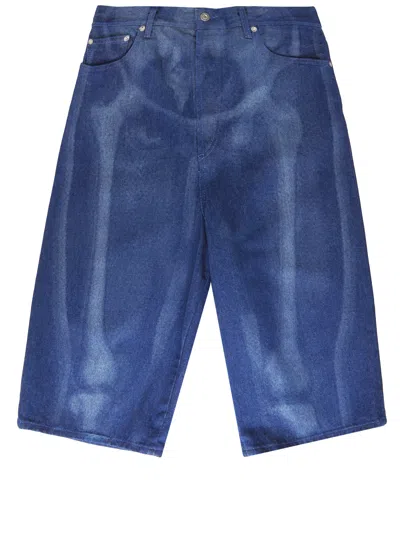 Off-white Body Scan Bermuda Shorts In Light Blue