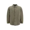 Off-white Cotton Single-breasted Jacket In Green