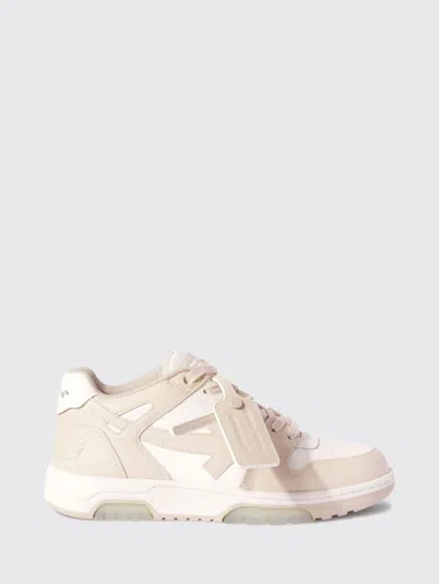 Off-white Bicolour Leather Out Of Office Low-top Sneakers With Logo In Neutral