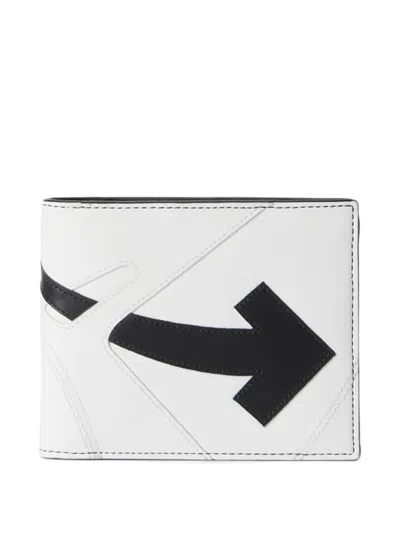 Off-white Bifold Wallet In Metallic