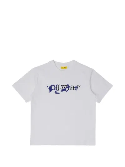 Off-white Big Bookish Splat Ink T-shirt In White