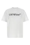 Off-white Relaxed Fit Cotton Tee With Oversized Logo In White