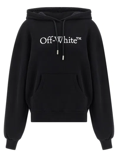Off-white 'big Logo Bookkish' Hoodie In Black
