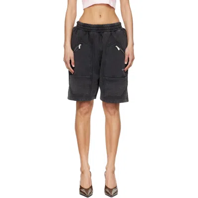 Off-white Black Bookish Big Pkt Cargo Sweat Shorts