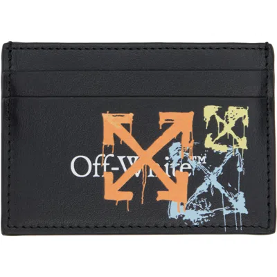 Off-white Black Bookish Spray Arrow Card Holder