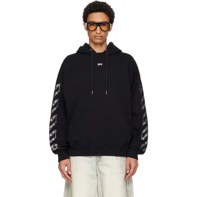Off-white Black Chain Arrow Diagonal Skate Hoodie