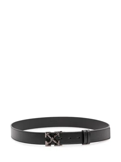 Off-white Black Cintura Solid Adjustable Belt