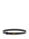 Off-white Black Cintura Solid Adjustable Belt In Black