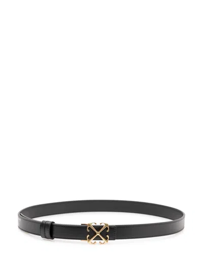 Off-white Black Cintura Solid Adjustable Belt