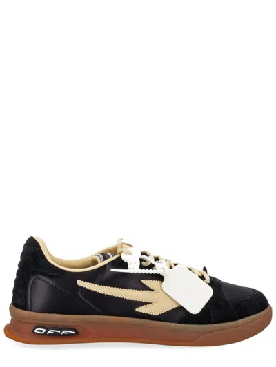 Off-white Suede And Nylon End Of Play Sneakers In Black
