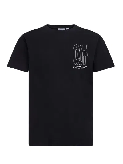 Off-white Black Cotton Jersey Slim-fit Printed T-shirt