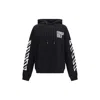 Off-white Motion Arrow Skate Black Cotton Hoodie With Distinctive Graphic Prints