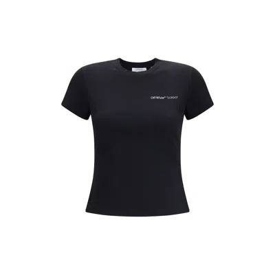 Off-white Black Cotton T-shirt In Multi