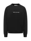 Off-white Script Arrow Diagonal Skate Sweatshirt In Black