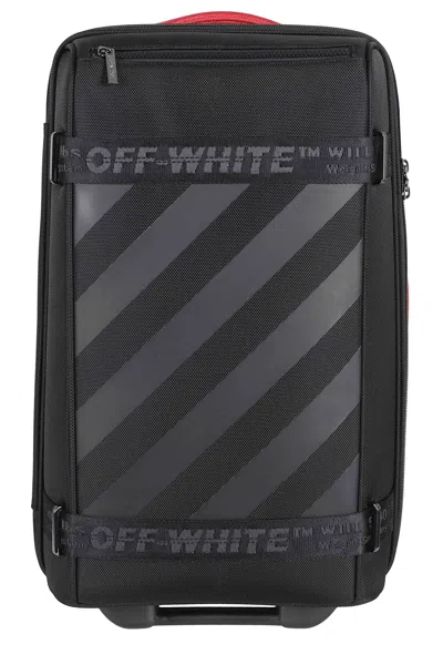 Off-white Black Diag Cabin Trolley Red Handle Polyamide Backpack