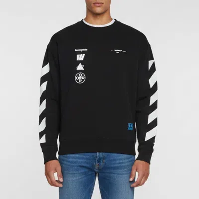 Pre-owned Off-white Black Diag Mariana De Silva Graphic Jersey Sweatshirt S
