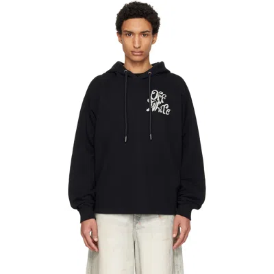 Off-white Black Grass Ink Logo Loose Hoodie