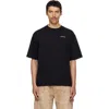 Off-white Ribbed Crew Neck Short-sleeve T-shirt In Black