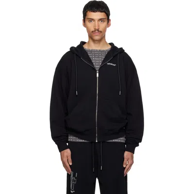 Off-white Black Half Arrow Skate Zip Hoodie