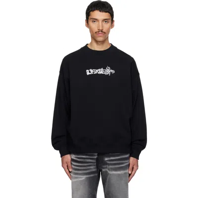 Off-white Black Heraldic Arrow Skate Crewneck Sweatshirt