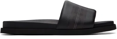 Off-white Black Industrial Belt Slider Sandals