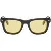 Off-white Shiny Black Acetate Sunglasses In Pattern