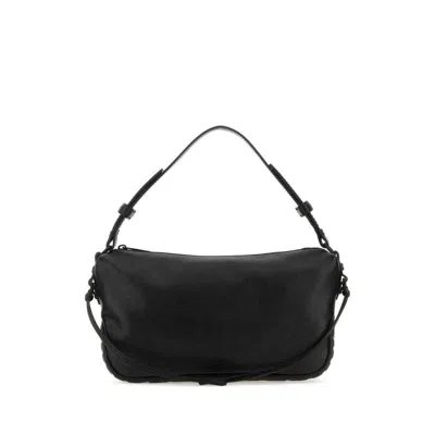 Off-white Black Leather Biker Tire Shoulder Bag Borse A Mano