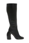 Off-white Black Leather Boots In Black