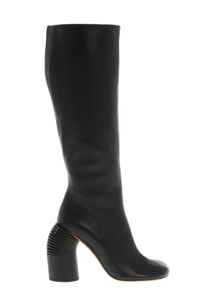 Off-white Black Leather Boots