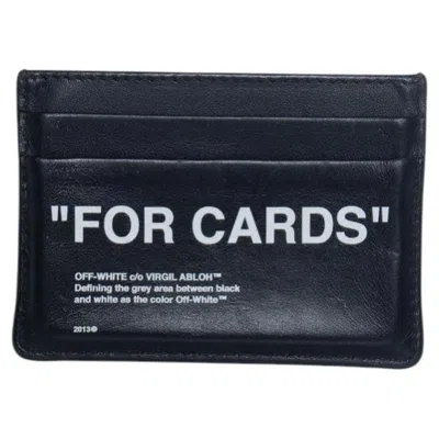 Pre-owned Off-white , Black Leather Card Holder