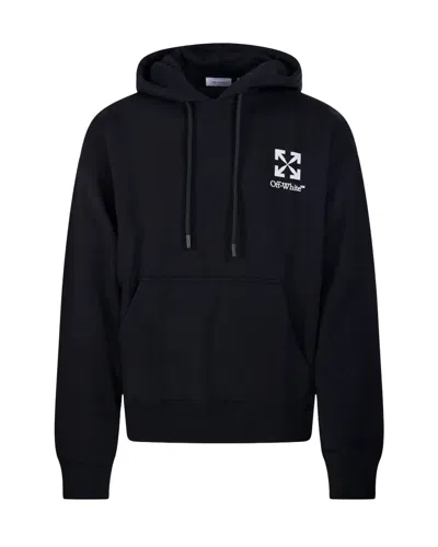 Off-white Small Arrow Logo Hoodie In Black Cotton