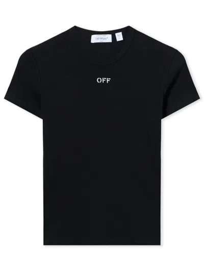 Off-white Black Logo Round Neck T-shirt