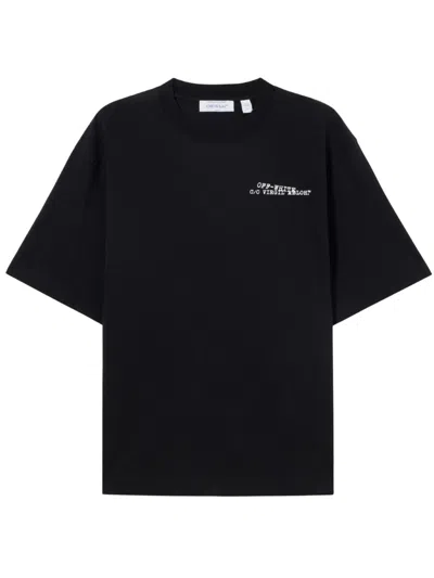 OFF-WHITE MEN BLACK LOGO T-SHIRT, L LUXURY T-SHIRTS FOR MEN DARVEYS