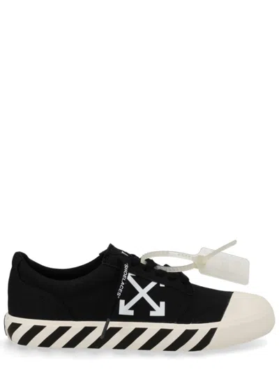 OFF-WHITE MEN BLACK LOGO VULC SNEAKERS, 7 LUXURY SNEAKERS FOR MEN DARVEYS