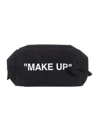 Pre-owned Off-white Black "make Up" Pouch