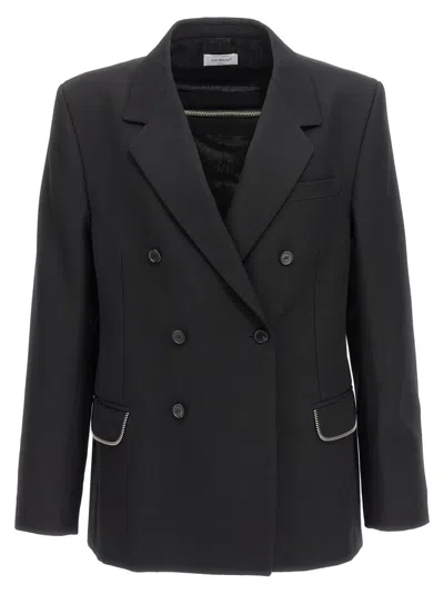 Off-white Black Notched Lapel Blazer