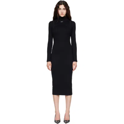 Off-white Black Off Stamp Rib Round Maxi Dress