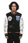 Off-white Black Oversized Bomber Jacket In Black