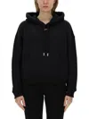 Off-white Black Oversized Hooded Sweatshirt In Black