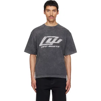 Off-white Racing Skate T-shirt With Print In Black