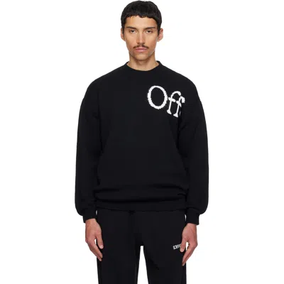 Off-white Black 'ow' Shared Logo Knit Crewneck Sweater