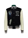 Off-white Black Panthers Varsity Jacket In Black