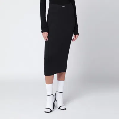 OFF-WHITE OFF-WHITE™ BLACK PENCIL SKIRT WITH OFF LOGO