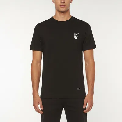 Pre-owned Off-white Black Printed Cotton Crewneck T-shirt Xxs