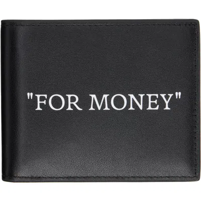 Off-white Black Quote Bifold Wallet