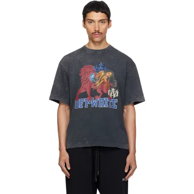 Off-white Black Royal Girl Skate T-shirt In Gray
