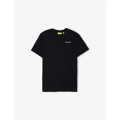 Off-white Kids' Black Scribble Diag Cotton-jersey T-shirt 4-12